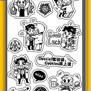 supernatural destiel Silicone Clear Stamp Rubber Stamps for Scrapbooking Craf.