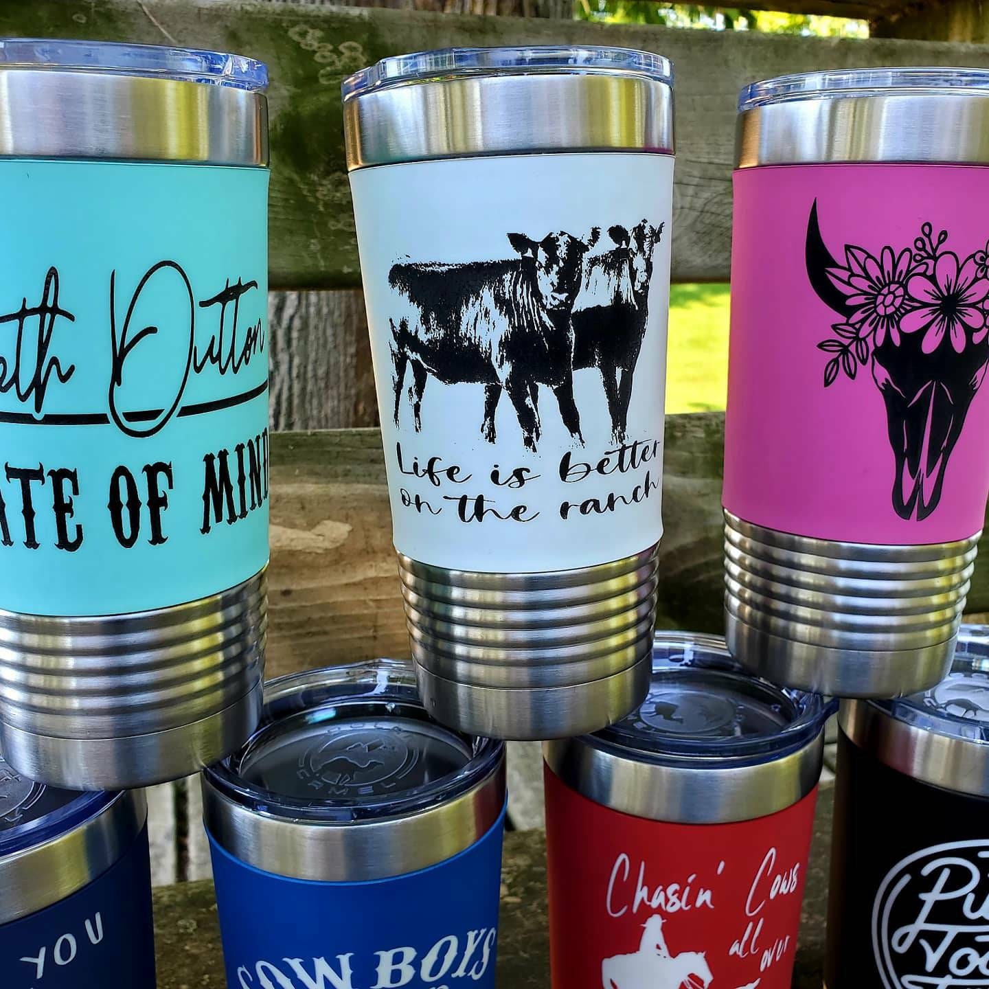 Custom Silicone Grip Tumbler Custom Brand Tumbler Ranch Etsy