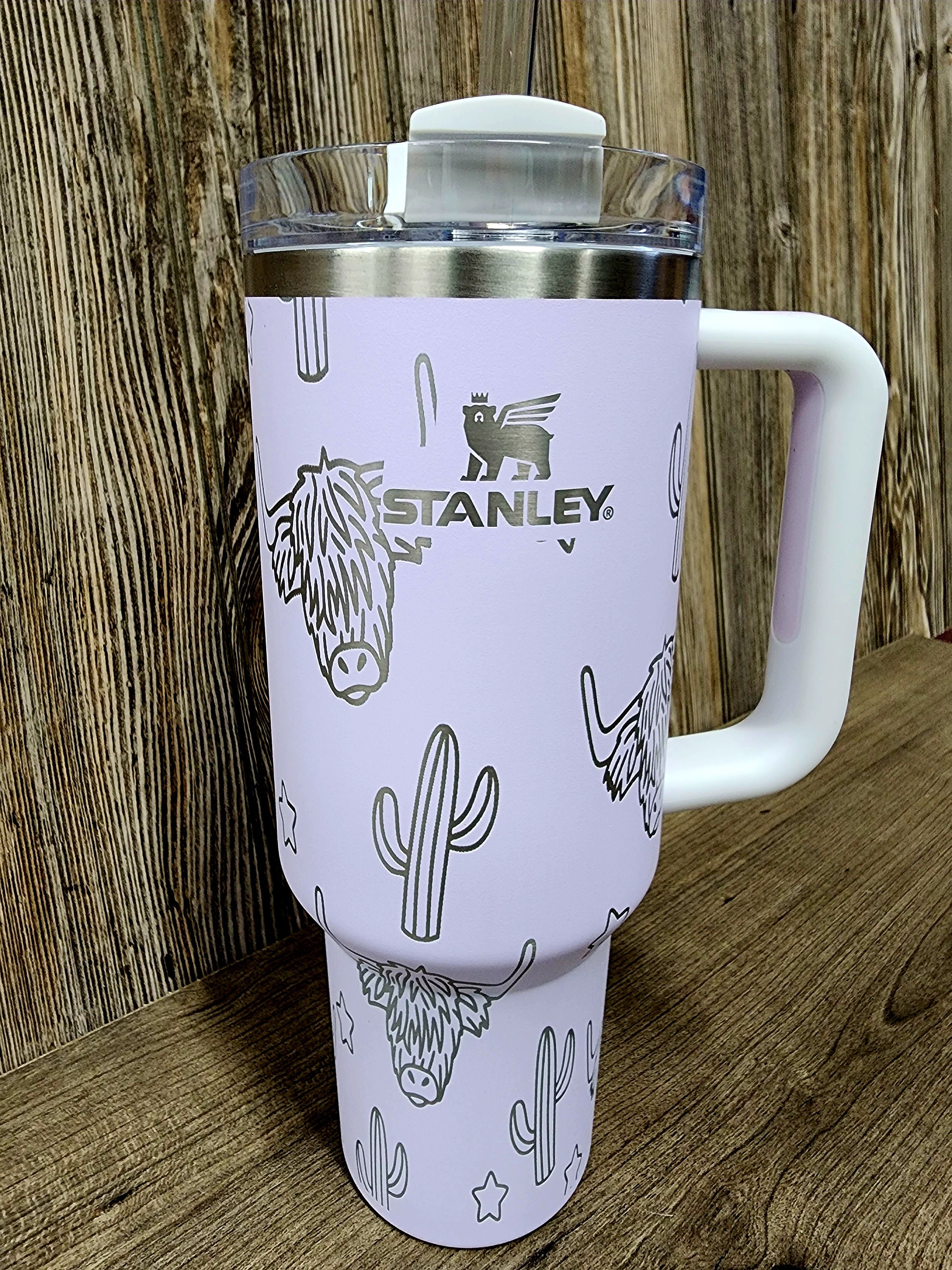 Stanley 40oz Tumbler, Engraved 40oz Tumbler, Western Distressed Design,  Laser Engraved Stanley Quencher With Handle, Aztec Tumbler, Cowboy 