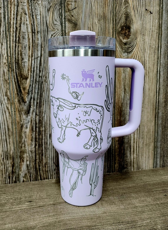 Western Stanley Quencher 40oz, Stanley Mug, Engraved Tumbler