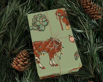 Western Christmas Gift Wrapping Papers