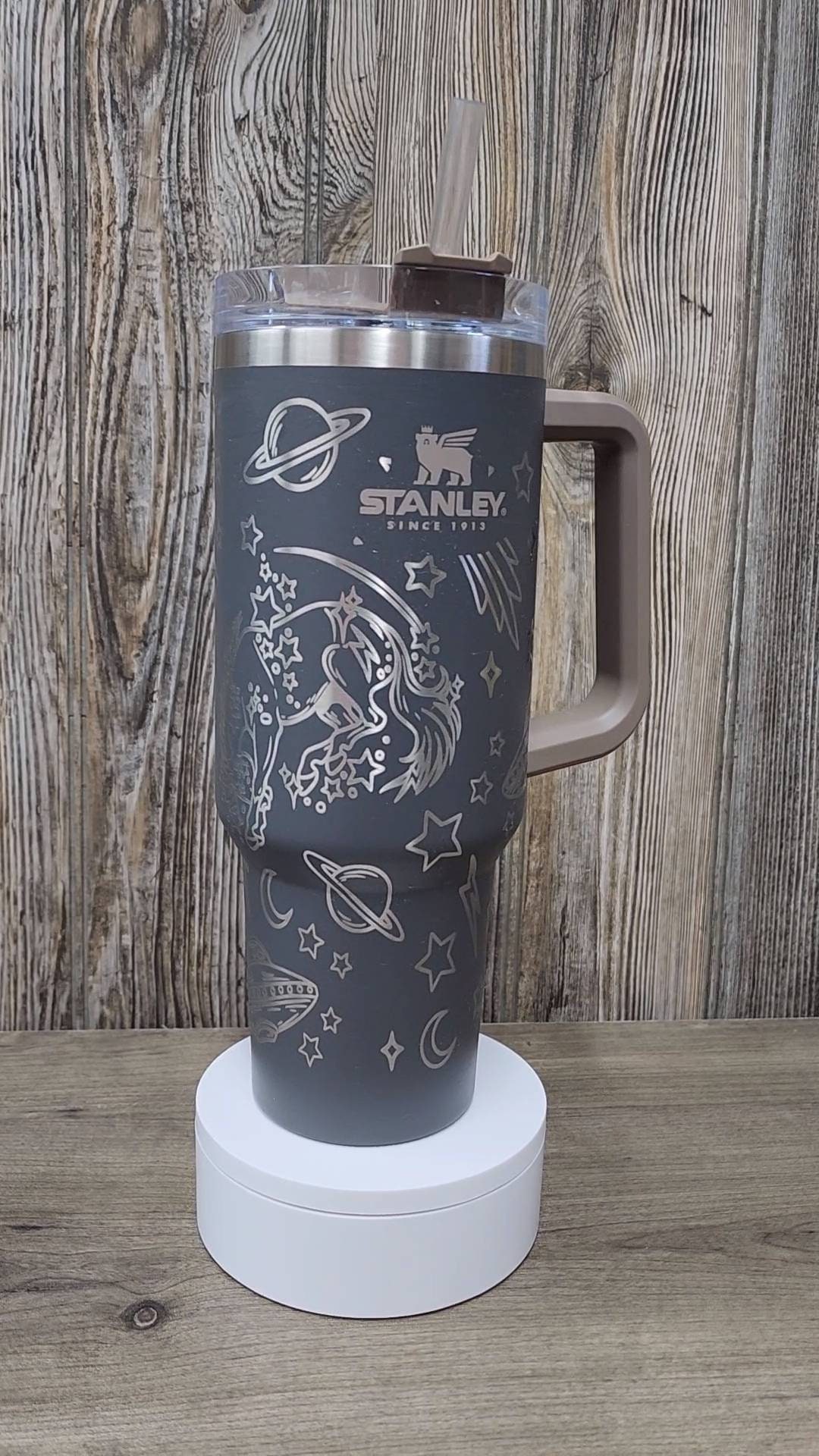 Boho Space Theme Tumbler, Engraved Stanley, 40oz Quencher, Cosmic