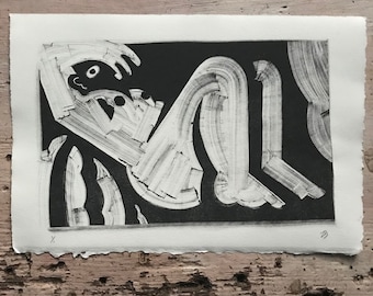 Reclining Man (Monotype, 6.25x10)