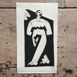 Mad Man Standing (Monotype, 9.75x5.1)
