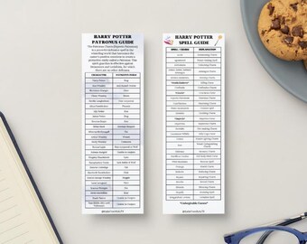 HP Patronus & Spell Guide Bookmark (2 sided)