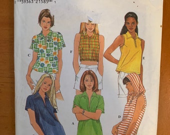 Simplicity 8142 Uncut Misses’ TopsPattern - Size P 12, 14, 16
