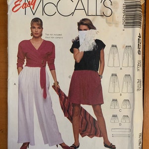 McCall’s 4225, Uncut Misses&#39; Pants or Shorts,Sash & Suspenders for Stretch Knits Pattern - Size Small
