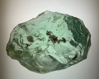 Beautiful Aqua Blue-Green Colored Cullet, Slag Glass Chunk 274 grams (BCy)