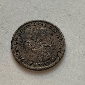 Coins from Panama 1953 1/10th Balboa Silver