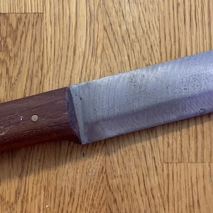 Handmade Oak & U.S Forged Steel Bowie Knife  - 7.75 inch blade