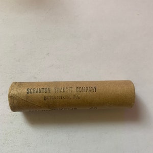 Roll of 60 Scranton Pa. Transit/Trolley tokens sealed in original wrapper