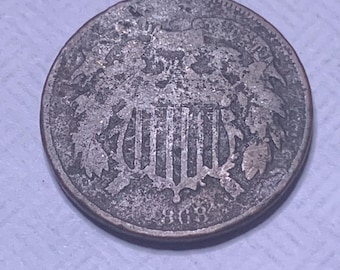 1868 2 Cent Coin