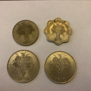 Coins From S. Vietnam  1 Dong, 5 Dong, (2) 10 Dong