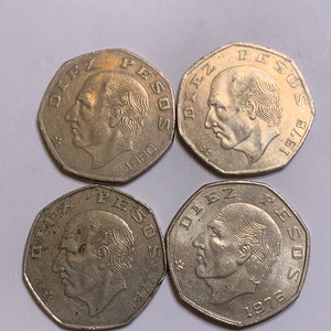 Coins from Mexico (4) 10 Pesos