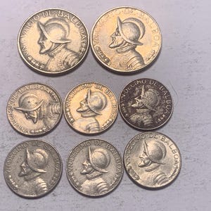 Coins from Panama 1/4 Balboa (2) 1/10 Balboa (6)