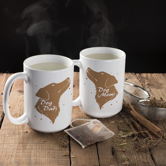 dog mom dog dad mug set