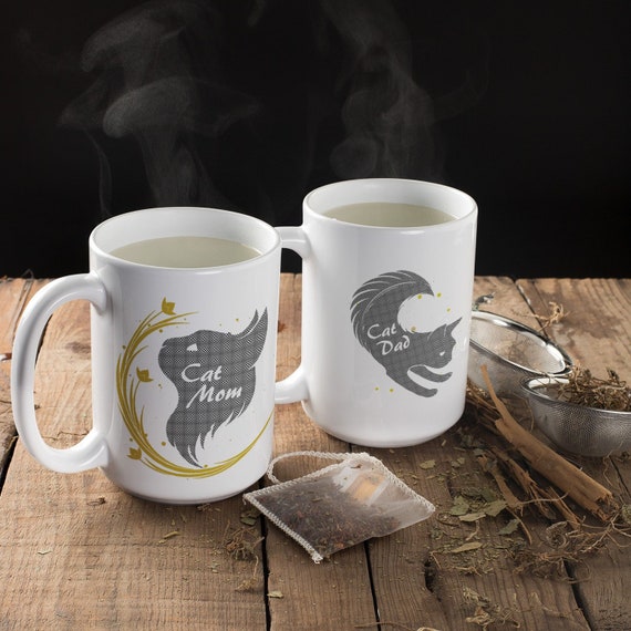 cat mom cat dad mugs