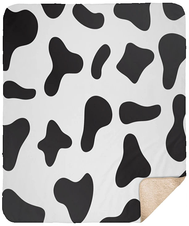 Cow Skin Print Mink Sherpa Blanket Large Cow Skin Print Throw Etsy