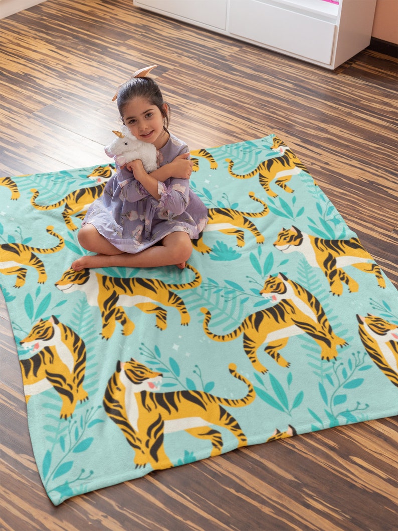 Baby Tiger Blanket Tiger Fleece Throw Tiger Fleece Blanket Etsy