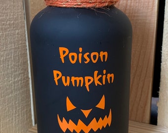 Potion Bottles ~ Poison Pumpkin Potion ~ Halloween Decor / Everyday Decor / Unique Decor /Apothecary Bottles