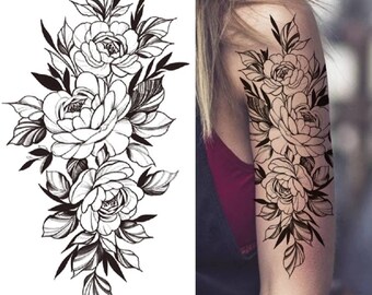 Flower Sleeve Tattoo Etsy