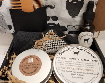 BEARD CARE Spa Box Natural Facial Care Men's Spa Set Personal Care Bath Body Gift Set Birthday Anniversart Retirement Thank You Gift for Him