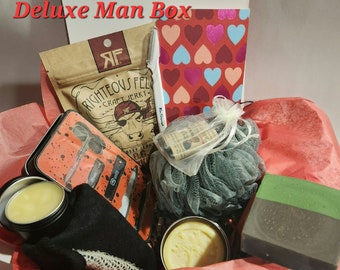 Men's Spa Gift Set Personal Care Bath Body Grooming Kit Natural Goat Milk Soap for Him Boyfriend Husband Dad Brother Birthday Thank You