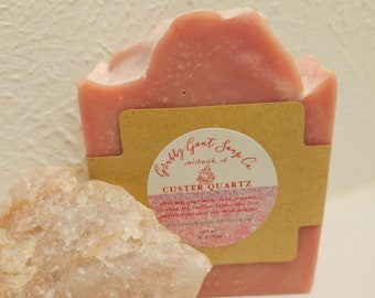 Rose Quartz Natural Goat Milk Floral and Citrus Cold Process Soap Personal Care Spa Gifts for Her Mom Girlfriend Wife Sister South Dakota