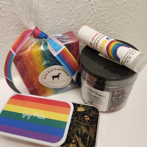 Gay Pride Personal Care Spa Box LGBTQ and Two Spirit Self Care Gift Set Rainbow Bath and Body for Him or Her Coming Out Friend Gift Under 30 image 3