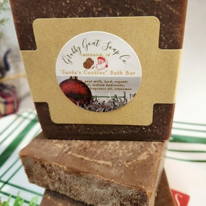Snickerdoodle Natural Goat Milk Cold Process Soap Clearance Sale Holiday Christmas Scent Handmade Bath Body Personal or Self Care Gifts