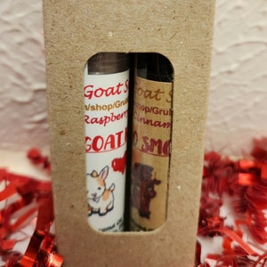 Natural Lip Balm 2 pack Set Handcrafted Beeswax Moisturizing Chapstick Gift Bundle Self Care Birthday Thank You Under 10