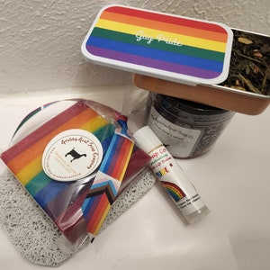 Gay Pride Personal Care Spa Box LGBTQ and Two Spirit Self Care Gift Set Rainbow Bath and Body for Him or Her Coming Out Friend Gift Under 30 image 5