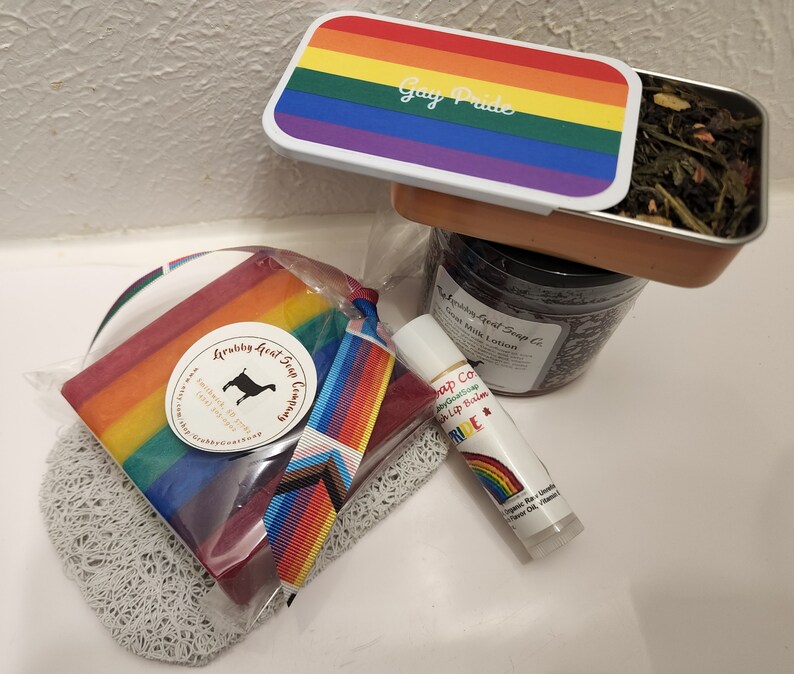 Gay Pride Personal Care Spa Box LGBTQ and Two Spirit Self Care Gift Set Rainbow Bath and Body for Him or Her Coming Out Friend Gift Under 30 image 5