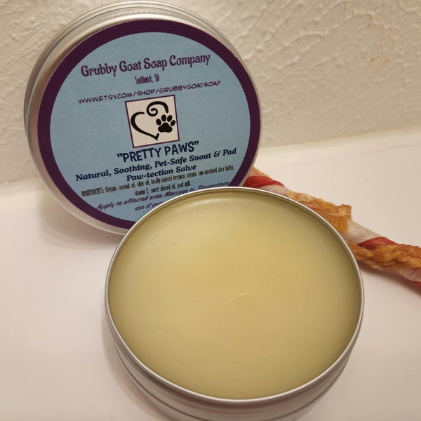 Natural Pet Safe Paw and Nose Balm for Dogs and Cats | Natural Pet Care Soothing Salve for Dry Skin | Lick Safe Ingredients | Pet Care Gifts