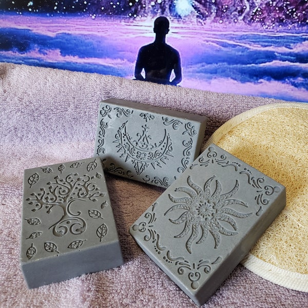 The Celestial Caprine Natural Goat Milk Soap with Scents of Amber Incense Vanilla Patchouli Blood Orange and Grapefruit Fruity Meditative