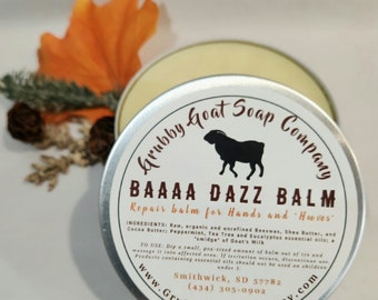 Healing Hand and Heel BadAzz Balm Intensive Repair Salve for Dry Cracked Hands and Feet for Men or Women Doctors Nurses Mechanics Farmers