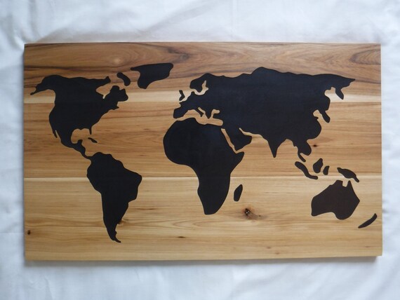 Art Du Mur De La Carte Du Monde En Bois Fr Epoxy Résine Art