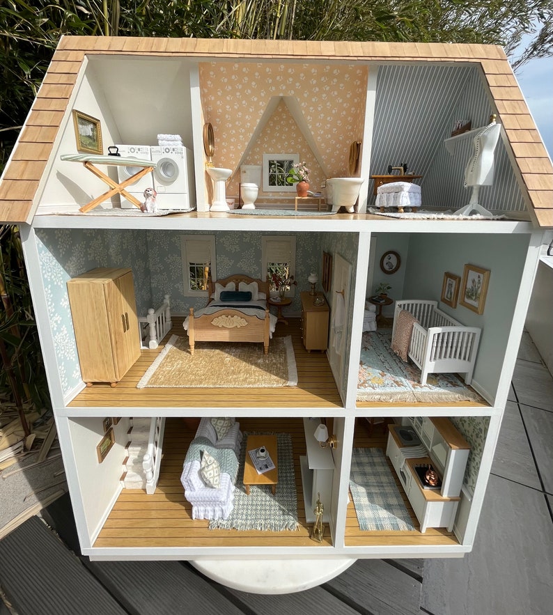 Custom One of a Kind Dollhouse Assembled and Professionally Designed - See Details Inside! image 2