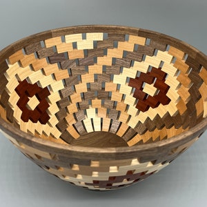 Open Segment Bowl - Maple, Walnut, Cherry and Padauk