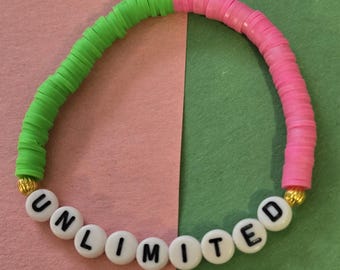 Custom Beaded "Unlimited" Bracelet - Personalized Jewelry | Bulk Orders Welcome | Unique Gift Idea