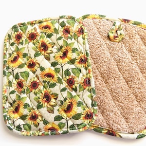 Sunflower potholders - set of 2