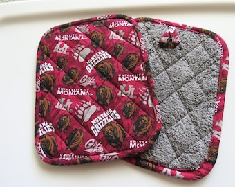 Griz potholders - set of 2