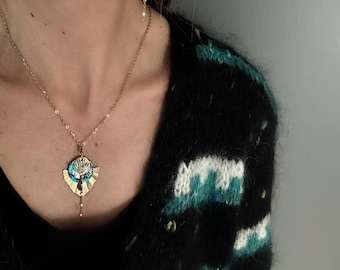 Collier Mesy, en chambre à air recyclé peinte