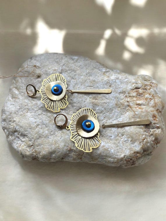 Earrings Made From Painted Brass and Recycled Inner - Main Image