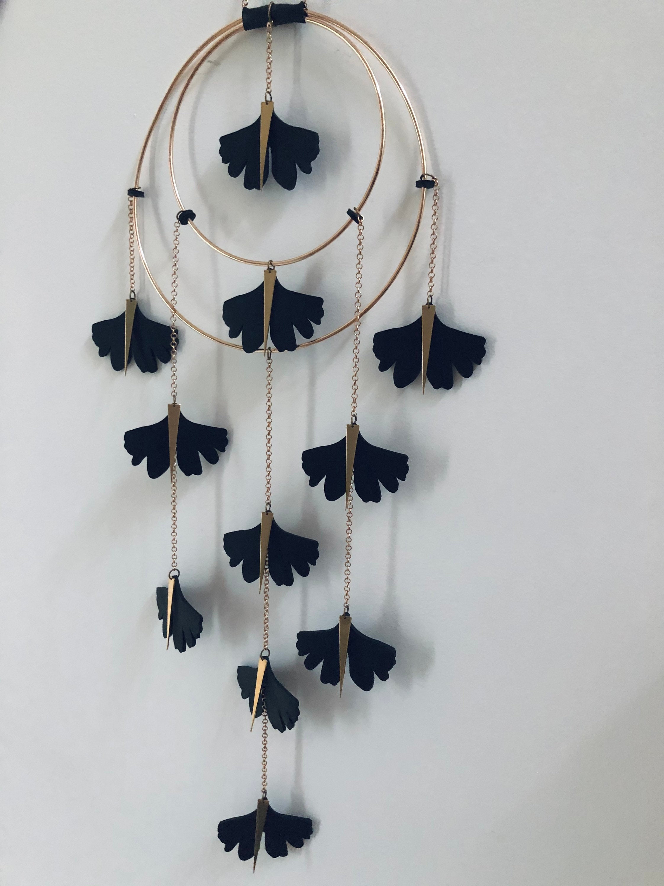 Attrape-Rêves Ginkgo en Chambre à Air Recyclé