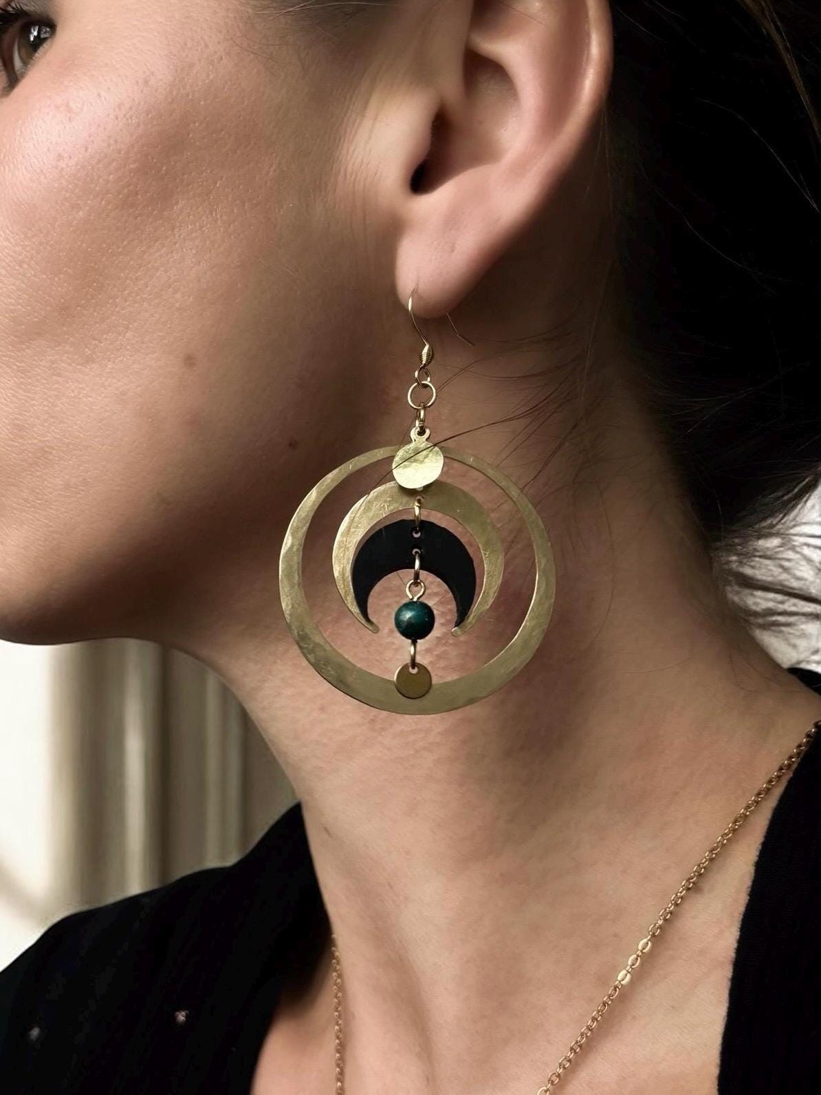 Boucles D'Oreilles Jaspe Rouge & Métal Argenté - Sans Nickel, Neuf Avec Étiquette