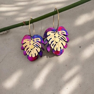Monstera Colors in painted recycled inner tube