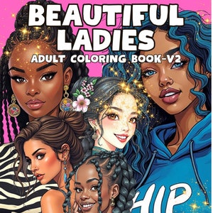 Beautiful Ladies Adult Coloring Book V2