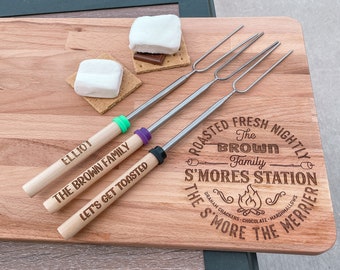 Personalized Marshmallow Roasting Sticks, Custom S’more Sticks, Gift for Camper