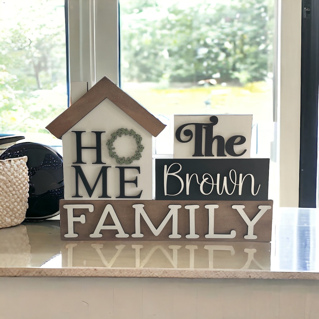 Personalized Family Sign, Custom Wooden Plaque, Housewarming Gift - Etsy